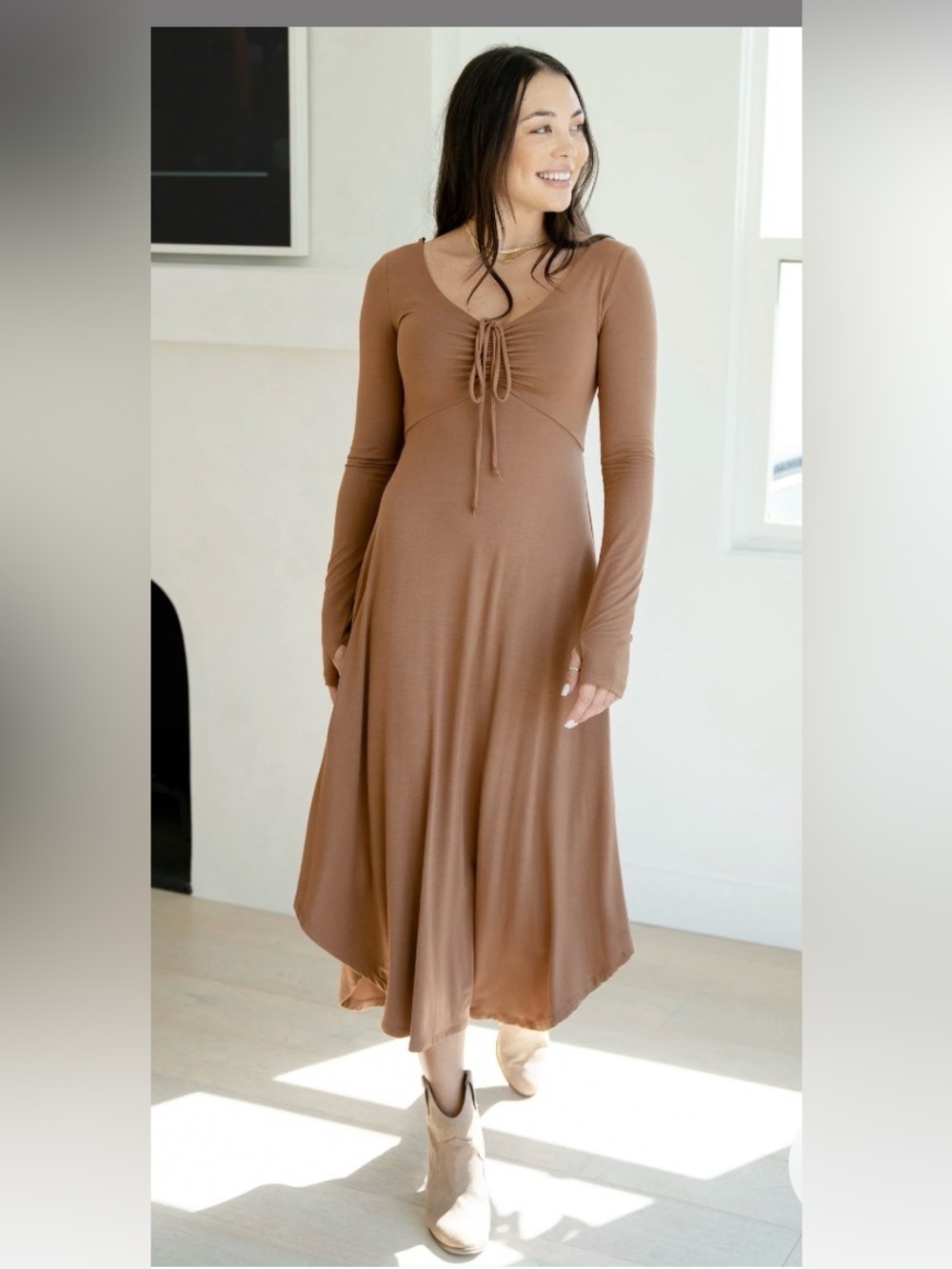 SOZY Sarah Long Sleeve Dress Soft , Medium